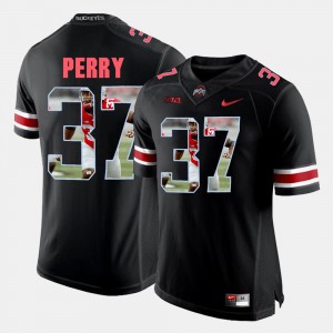 Black #37 For Men Pictorial Fashion Joshua Perry OSU Jersey