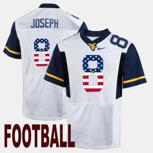 Karl Joseph WVU Jersey Mens US Flag Fashion #8 White