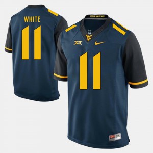 #11 For Men's Kevin White WVU Jersey Blue Alumni Football Game