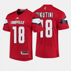 Mens Cole Hikutini Louisville Jersey College Football #18 Red