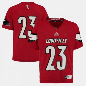 #23 College Football Louisville Jersey Red For Men
