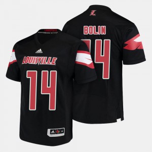 For Men's Black Kyle Bolin Louisville Jersey College Football #14