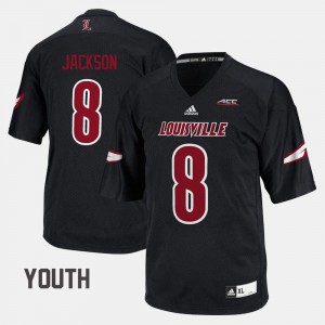 Black Lamar Jackson Louisville Jersey #8 Youth(Kids) College Football