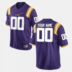 Purple #00 LSU Customized Jersey For Men College Football