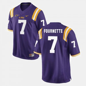 Purple Men #7 Leonard Fournette LSU Jersey College Football