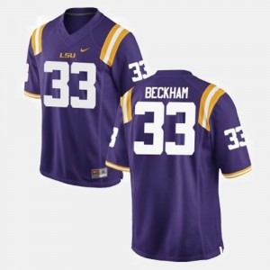 #33 College Football For Men's Odell Beckham Jr. LSU Jersey Purple