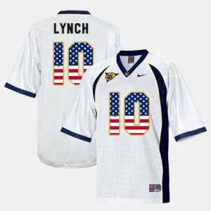 US Flag Fashion Marshawn Lynch Cal Bears Jersey #10 White Men