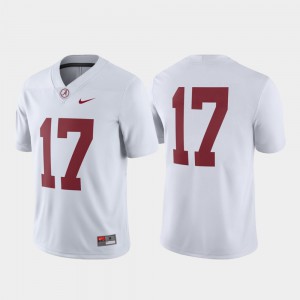 College Football For Men Alabama Jersey #17 Game White
