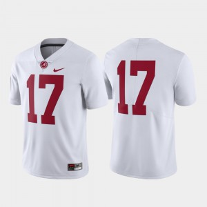 Alabama Jersey #17 Limited For Men White College Football