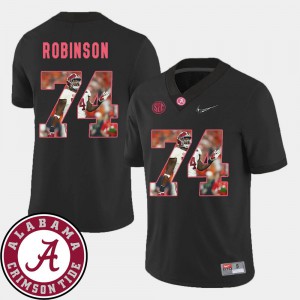 For Men #74 Black Pictorial Fashion Cam Robinson Alabama Jersey Football