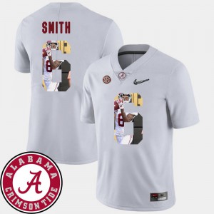 Men DeVonta Smith Alabama Jersey Pictorial Fashion Football #6 White
