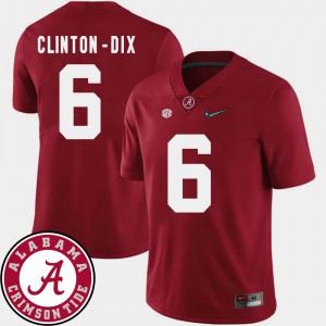 College Football Ha Ha Clinton-Dix Alabama Jersey Crimson Men's 2018 SEC Patch #6