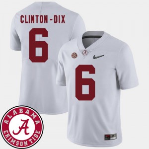 White #6 2018 SEC Patch Ha Ha Clinton-Dix Alabama Jersey College Football For Men