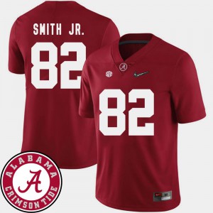 Crimson Irv Smith Jr. Alabama Jersey #82 College Football 2018 SEC Patch For Men's