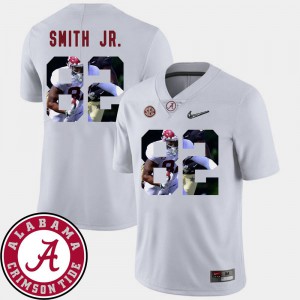 For Men's Football White #82 Pictorial Fashion Irv Smith Jr. Alabama Jersey
