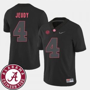 2018 SEC Patch Jerry Jeudy Alabama Jersey College Football Black #4 For Men's