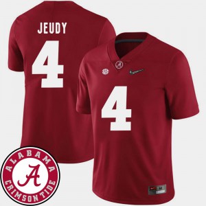 Jerry Jeudy Alabama Jersey Men's College Football #4 Crimson 2018 SEC Patch
