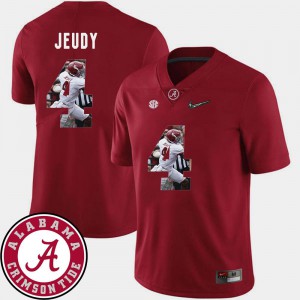 Jerry Jeudy Alabama Jersey Football Pictorial Fashion #4 Crimson Mens