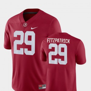 Minkah Fitzpatrick Alabama Jersey Crimson Men's Game #29 College Football