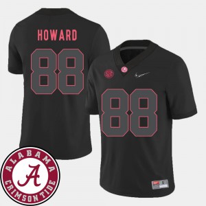 O.J. Howard Alabama Jersey Black 2018 SEC Patch Men #88 College Football