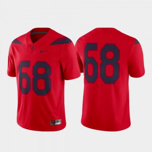 Alternate College Football Red #68 Arizona Jersey For Men's Game