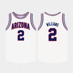 College Basketball Men White Brandon Williams Arizona Jersey #2