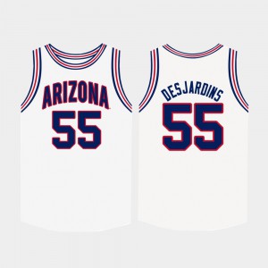 For Men White Jake DesJardins Arizona Jersey #55 College Basketball