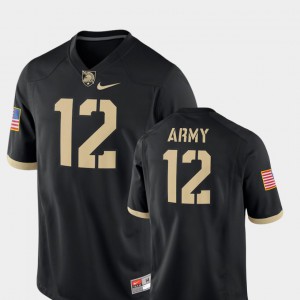 College Football #12 Army Jersey Mens 2018 Game Black