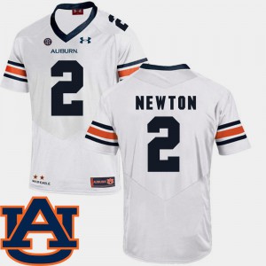 SEC Patch Replica College Football White For Men's Cam Newton Auburn Jersey #2