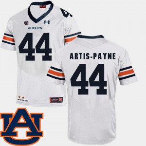 College Football Cameron Artis-Payne Auburn Jersey #44 White Men SEC Patch Replica