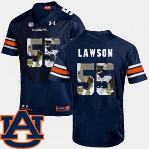 For Men #55 Navy Football Pictorial Fashion Carl Lawson Auburn Jersey