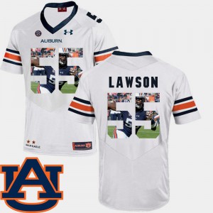 Football #55 White For Men's Carl Lawson Auburn Jersey Pictorial Fashion