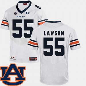 Carl Lawson Auburn Jersey Men #55 College Football SEC Patch Replica White