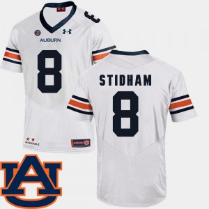 For Men's College Football SEC Patch Replica White #8 Jarrett Stidham Auburn Jersey
