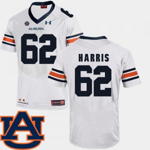 SEC Patch Replica Men White #62 College Football Josh Harris Auburn Jersey