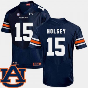 Mens Navy SEC Patch Replica College Football Joshua Holsey Auburn Jersey #15