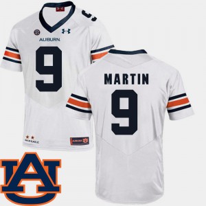 White SEC Patch Replica College Football Men's #9 Kam Martin Auburn Jersey