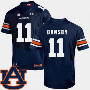 For Men SEC Patch Replica College Football #11 Karlos Dansby Auburn Jersey Navy