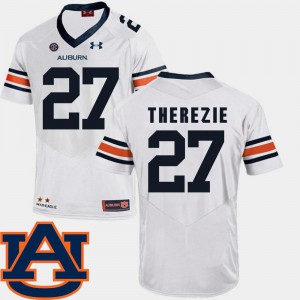 #27 Robenson Therezie Auburn Jersey College Football White SEC Patch Replica For Men's