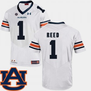 SEC Patch Replica Trovon Reed Auburn Jersey College Football White For Men's #1