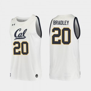 Matt Bradley Cal Bears Jersey 2019-20 College Basketball White For Men Replica #20