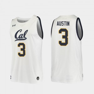 Paris Austin Cal Bears Jersey 2019-20 College Basketball Replica White For Men's #3