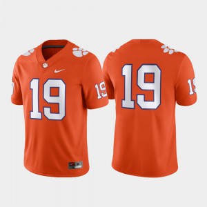 Orange #19 Clemson Jersey For Men Game