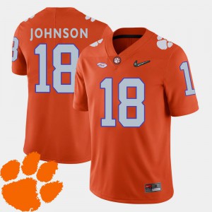 #18 Orange Jadar Johnson Clemson Jersey 2018 ACC College Football Mens