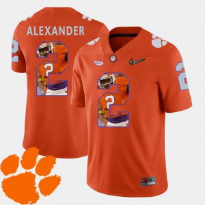 Football Men's Pictorial Fashion Orange #2 Mackensie Alexander Clemson Jersey