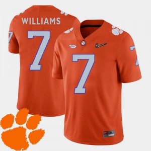 College Football Orange #7 For Men Mike Williams Clemson Jersey 2018 ACC