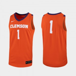 Clemson Jersey College Basketball Orange Replica For Men #1