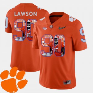 Orange Pictorial Fashion #90 Shaq Lawson Clemson Jersey For Men Football