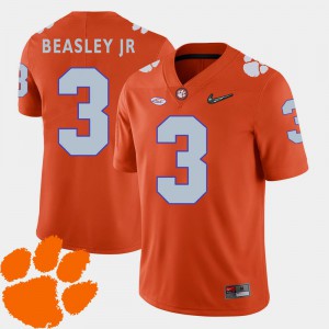 Orange 2018 ACC College Football #3 Vic Beasley Jr. Clemson Jersey For Men