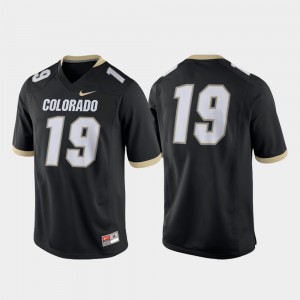 Black Colorado Jersey #19 Mens College Football Game